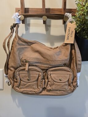 🔥 Ampere Creations Multi-Functional Shoulder Bag in Tan -
